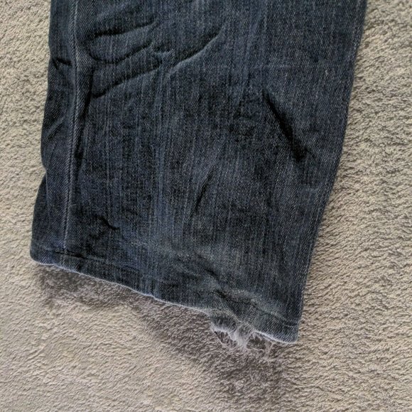 GAP Curvy USA Made Women Jeans Low Rise Bootcut Solid Blue W:31 L:34 - Picture 15 of 16